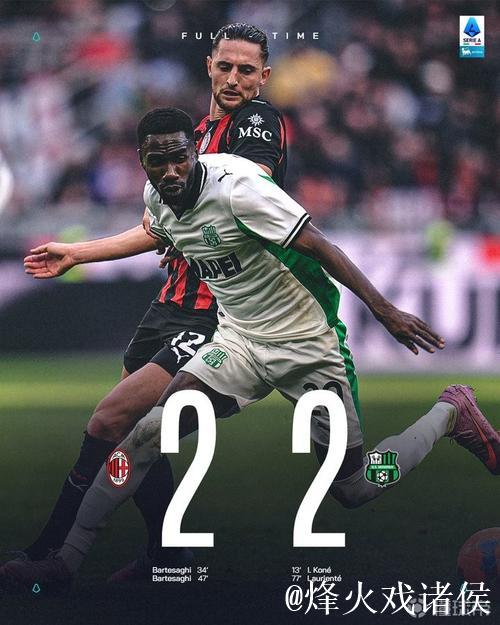 联赛3连胜被终结，米兰近6次意甲主场对阵萨索洛仅1胜